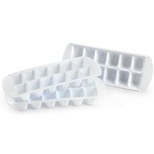 Forte Plastics 3x stuks IJsblokjes/ijsklontjes bakjes wit 29 x 11 x 4 cm - ijsklontjes maken