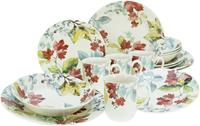 Creatable Kombiservice Maple, (Set, 16 tlg.), romantisches Blattdekor, nordische Farben