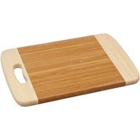 Secret De Gourmet Snijplank met handvat 30 x 20 cm van bamboe hout - Serveerplank - Broodplank