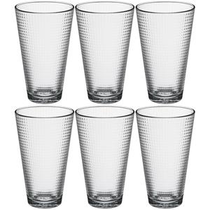 Secret De Gourmet Set van 12x stuks water/sap glazen Benit 340 ml van glas - Drinkglazen - Waterglazen