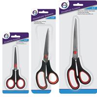 Goede kwaliteit Huishuid/keuken scharen set 3x stuks metaal/kunststof 14/19/24 cm