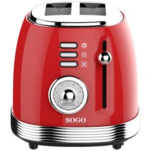 SOGO Human Technology Broodrooster Controlelampje, Toastfunctie Rood (metallic)