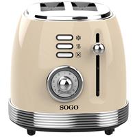 SOGO Human Technology Broodrooster Controlelampje, Toastfunctie Beige, Metallic