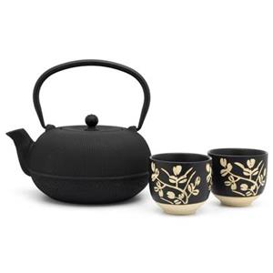 Bredemeijer Teeset Sichuan 1,0l Gusseisen + 2 Porzelanb. 153013