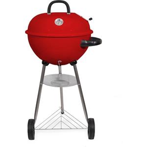 BBQ Houtskoolbarbecue Op Wielen - 47x76 Cm - Rvs - Rood