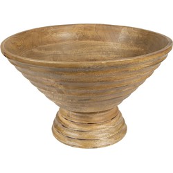 Clayre & Eef Decoratie schaal Ø 30*20 cm Bruin Hout Fruitschaal Decoratieve Kom