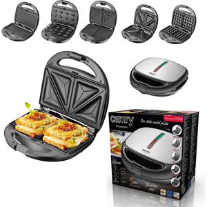 Camry Sandwichmaker CR 3042 5in1 Sandwichmaker, Kontaktgrill, Waffeleisen, Nuss-Maker