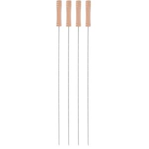 4x Barbecue Spiezen/vleespennen Van Metaal 40 Cm - Barbecuespiezen