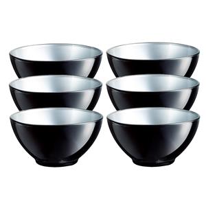 Luminarc Doosje Met 6x Stuks Flashy Keuken Schaaltjes 50 Cl Zwart/zilver erveerschalen