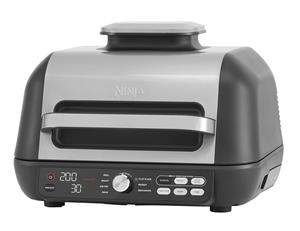 Ninja Grill & Heißluftfritteuse, bis zu 260°, 2 Grillplatten, 7 Zubereitungsfunktionen, edelstahl, AG651EU