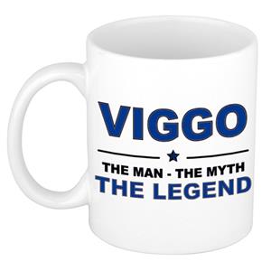 Bellatio Naam cadeau Viggo - The man, The myth the legend koffie mok / beker 300 ml - naam/namen mokken - Cadeau voor o.a verjaardag/ vaderdag/ pensioen/ geslaagd/ bedankt