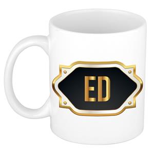 Bellatio Ed naam cadeau mok / beker met gouden embleem - kado verjaardag/ vaderdag/ pensioen/ geslaagd/ bedankt