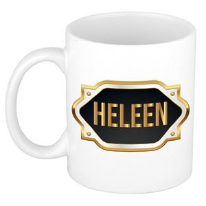 Bellatio Heleen naam cadeau mok / beker met gouden embleem - kado verjaardag/ moeder/ pensioen/ geslaagd/ bedankt