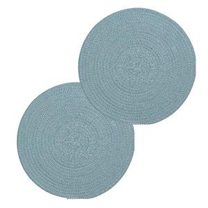 Secret De Gourmet Set van 6x stuks placemats groen - katoen - 38 cm - Onderleggers