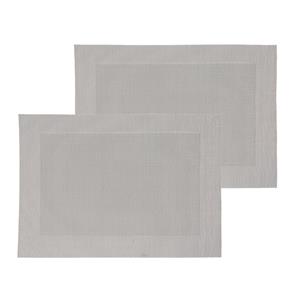 Secret De Gourmet Set van 4x stuks placemats grijs - texaline - 50 x 35 cm - Onderleggers