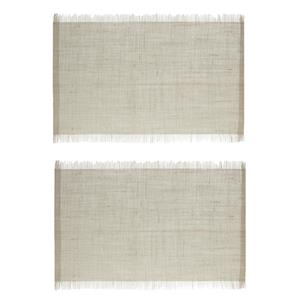 Secret De Gourmet Set van 4x stuks placemats uni beige jute 45 x 30 cm - Tafel onderleggers