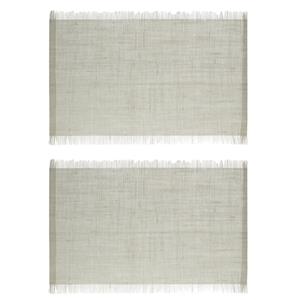 Secret De Gourmet Set van 4x stuks placemats uni lichtgrijs jute 45 x 30 cm - Tafel onderleggers