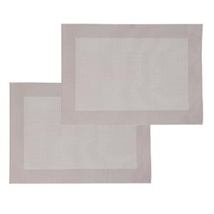 Secret De Gourmet Set van 4x stuks placemats beige - texaline - 50 x 35 cm - Onderleggers