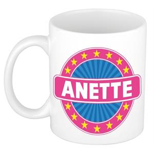 Bellatio Anette naam koffie mok / beker 300 ml - namen mokken