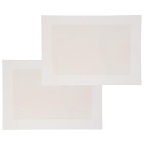 Secret De Gourmet Set van 4x stuks placemats wit/ivoor - texaline - 50 x 35 cm - Onderleggers