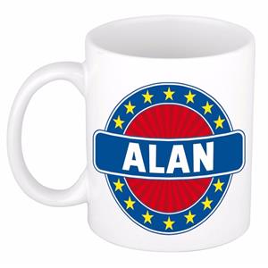 Bellatio Alan naam koffie mok / beker 300 ml - namen mokken