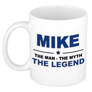 Bellatio Naam cadeau Mike - The man, The myth the legend koffie mok / beker 300 ml - naam/namen mokken - Cadeau voor o.a verjaardag/ vaderdag/ pensioen/ geslaagd/ bedankt