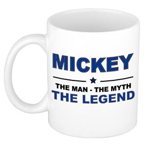 Bellatio Naam cadeau Mickey - The man, The myth the legend koffie mok / beker 300 ml - naam/namen mokken - Cadeau voor o.a verjaardag/ vaderdag/ pensioen/ geslaagd/ bedankt