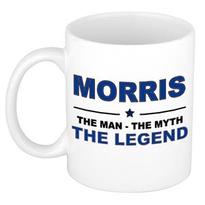 Bellatio Naam cadeau Morris - The man, The myth the legend koffie mok / beker 300 ml - naam/namen mokken - Cadeau voor o.a verjaardag/ vaderdag/ pensioen/ geslaagd/ bedankt