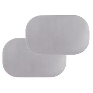 Secret De Gourmet Set van 4x stuks rechthoekige placemats Nina grijs - PVC - 44 x 28 cm - Onderleggers