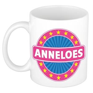 Bellatio Anneloes naam koffie mok / beker 300 ml - namen mokken