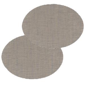 Secret De Gourmet Set van 4x stuks placemats Maoli zwart/beige kunststof 48 x 35 cm - 48 x 35 cm - Tafel onderleggers