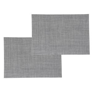 Secret De Gourmet Set van 4x stuks placemats grijs uni - texaline - 50 x 35 cm - Onderleggers