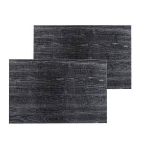 Secret De Gourmet Set van 4x stuks placemats hout print ebbehout - PVC - 45 x 30 cm - Onderleggers