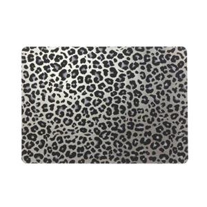 4x Placemats/onderleggers zilveren panterprint 30 x 45 cm - Tafel dekken - Hippe tafeldecoratie