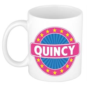 Bellatio Quincy naam koffie mok / beker 300 ml - namen mokken