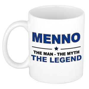 Bellatio Naam cadeau Menno - The man, The myth the legend koffie mok / beker 300 ml - naam/namen mokken - Cadeau voor o.a verjaardag/ vaderdag/ pensioen/ geslaagd/ bedankt