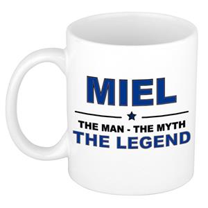 Bellatio Naam cadeau Miel - The man, The myth the legend koffie mok / beker 300 ml - naam/namen mokken - Cadeau voor o.a verjaardag/ vaderdag/ pensioen/ geslaagd/ bedankt