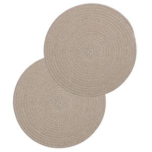 Secret De Gourmet Set van 4x stuks placemats taupe - katoen - 38 cm - Onderleggers