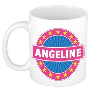 Bellatio Angeline naam koffie mok / beker 300 ml - namen mokken