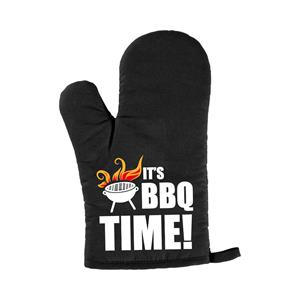 Bellatio BBQ time barbecue handschoen/ want zwart heren - Papa/ Vaderdag cadeau/ verjaardag cadeau voor hem