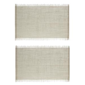 Secret De Gourmet Set van 6x stuks placemats uni beige jute 45 x 30 cm - Tafel onderleggers