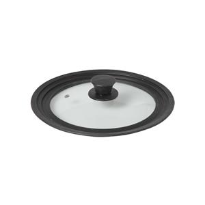 Universele glazen pannendeksel met siliconen rand voor pannen 22-24-26 cm - Kookpannen accessoires