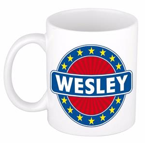 Bellatio Wesley naam koffie mok / beker 300 ml - namen mokken