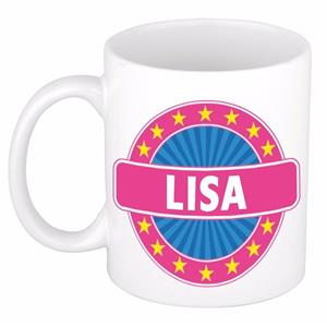 Bellatio Lisa naam koffie mok / beker 300 ml - namen mokken