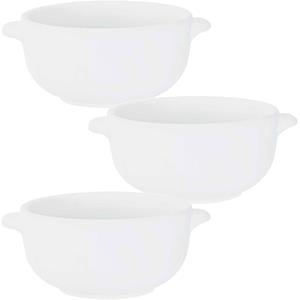Cosy & Trendy Set van 4x stuks kleine ovenschaaltjes wit van porselein 10 cm rond - Klein kommetje/schaaltje