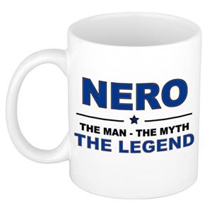 Bellatio Naam cadeau Nero - The man, The myth the legend koffie mok / beker 300 ml - naam/namen mokken - Cadeau voor o.a verjaardag/ vaderdag/ pensioen/ geslaagd/ bedankt