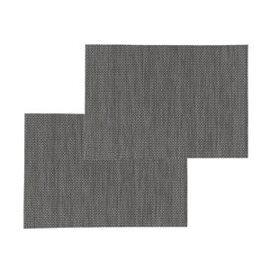 Secret De Gourmet Set van 6x stuks placemats zwart uni - texaline - 50 x 35 cm - Onderleggers