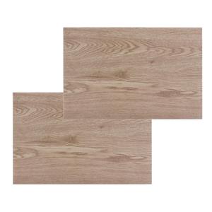 Secret De Gourmet Set van 6x stuks placemats hout print dennen - PVC - 45 x 30 cm - Onderleggers