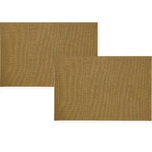 Bellatio 6x Rechthoekige placemats brons - Kunststof - 45 x 30 cm - Onderleggers