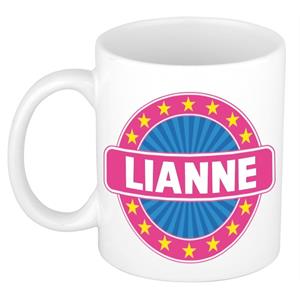 Bellatio Lianne naam koffie mok / beker 300 ml - namen mokken